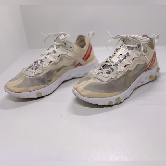 Nike React Element 87 Sail Light Bone Red Men’s 8.5 Women’s 10 Running Sneakers main image 9